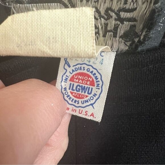 Vintage Givenchy Sport Pants Wool Blend Black Pull On Sz 12 - Picture 4 of 12